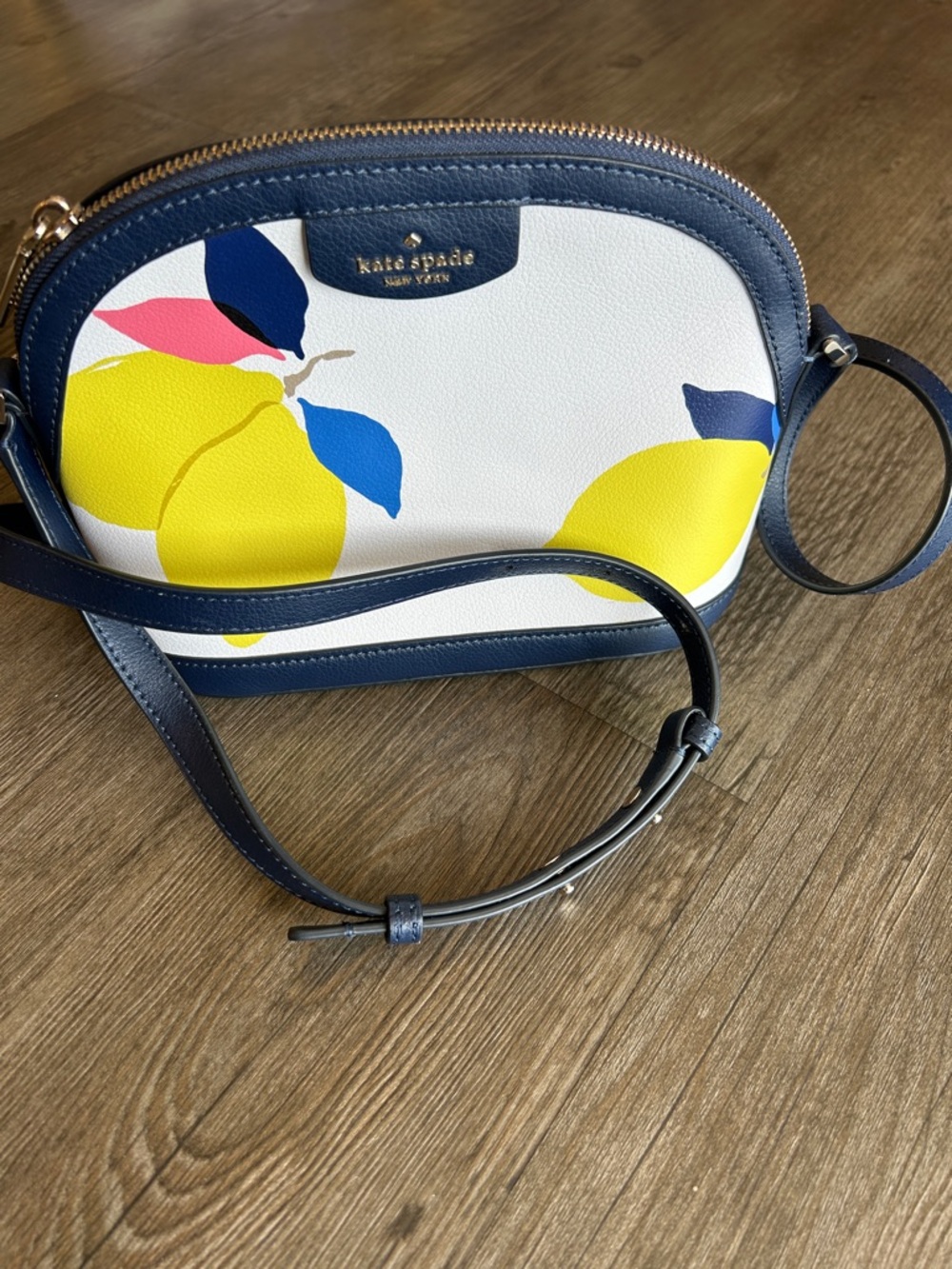 Kate Spade Navy & White Lemon Zest Crossbody